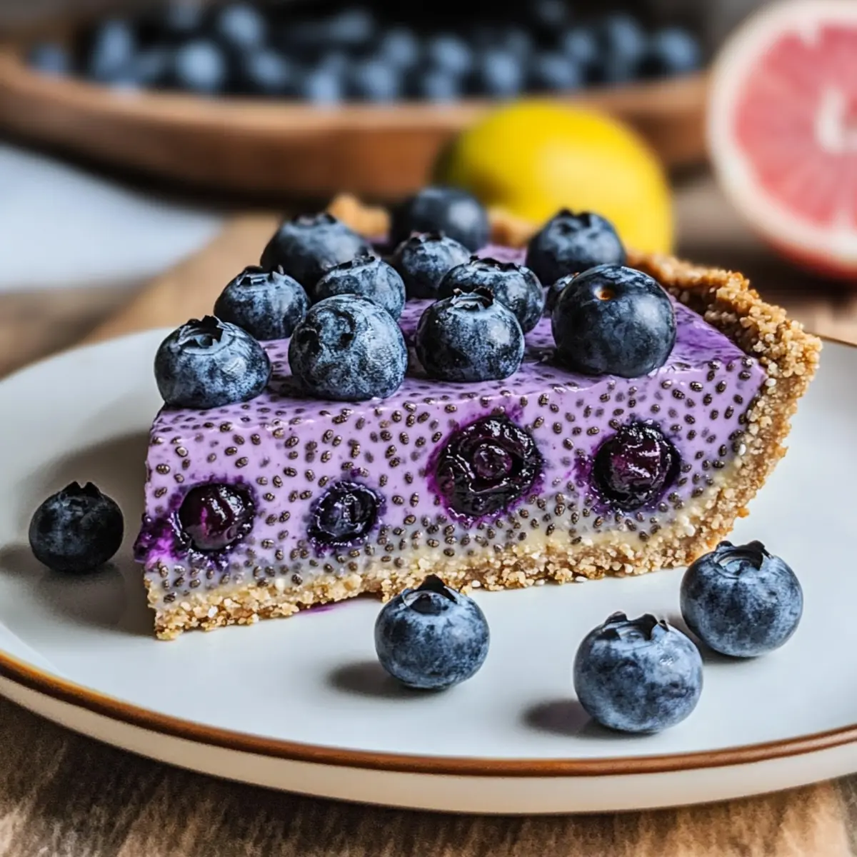 No-Bake Blueberry Chia Seed Pie