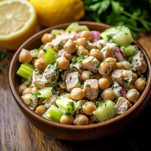 Healthy Tuna Garbanzo Bean Salad