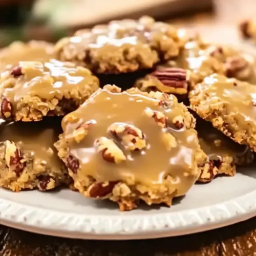 No-Bake Coconut Pecan Praline Cookies