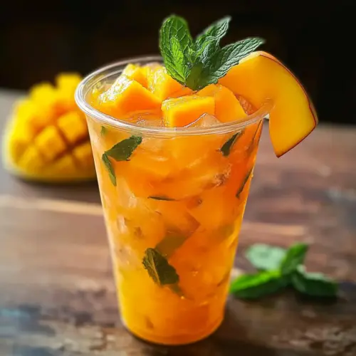 Homemade Mango Iced Tea