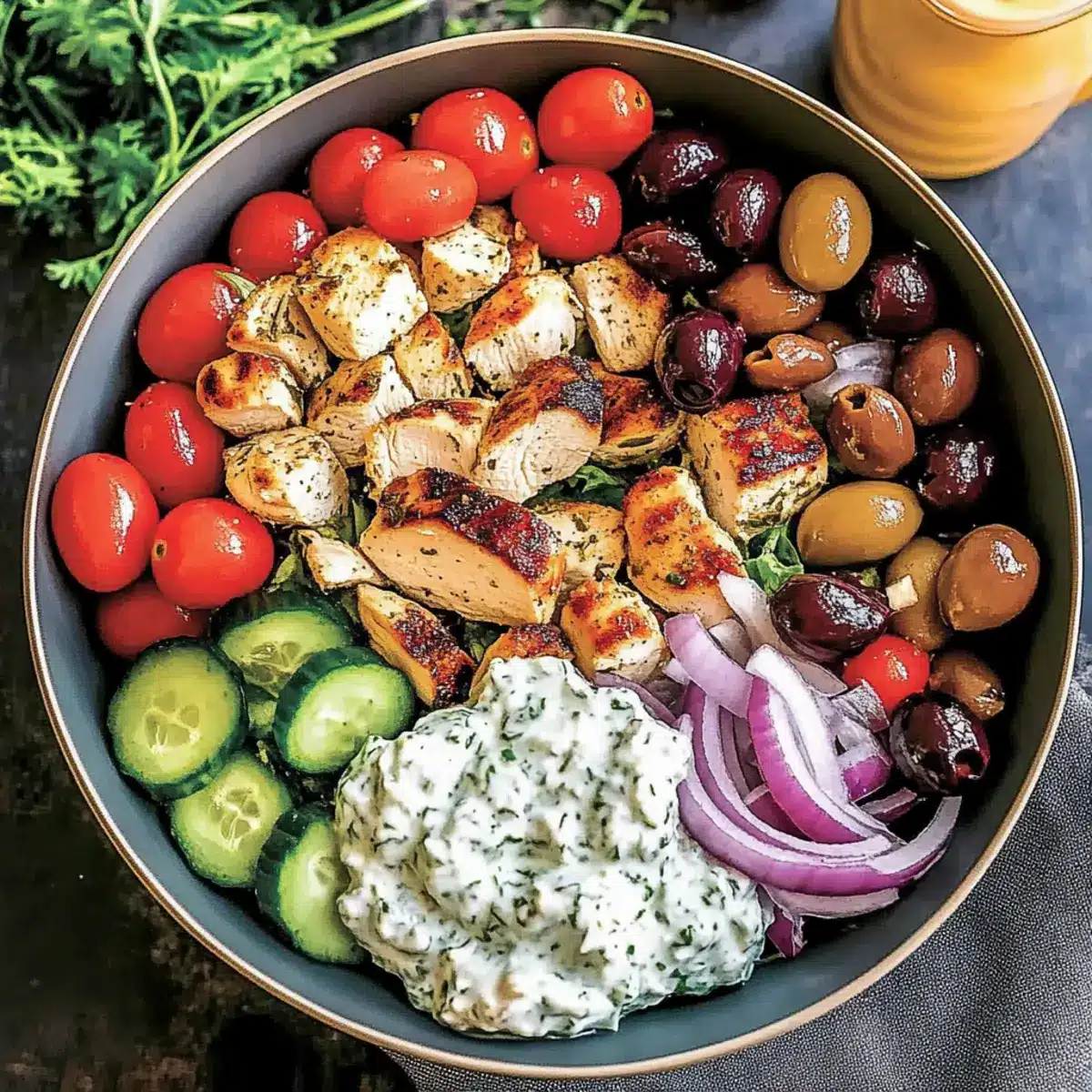 Low-Carb Greek Chicken Bowls