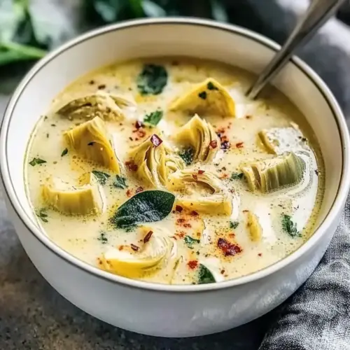 Lemony Tuscan Artichoke Soup