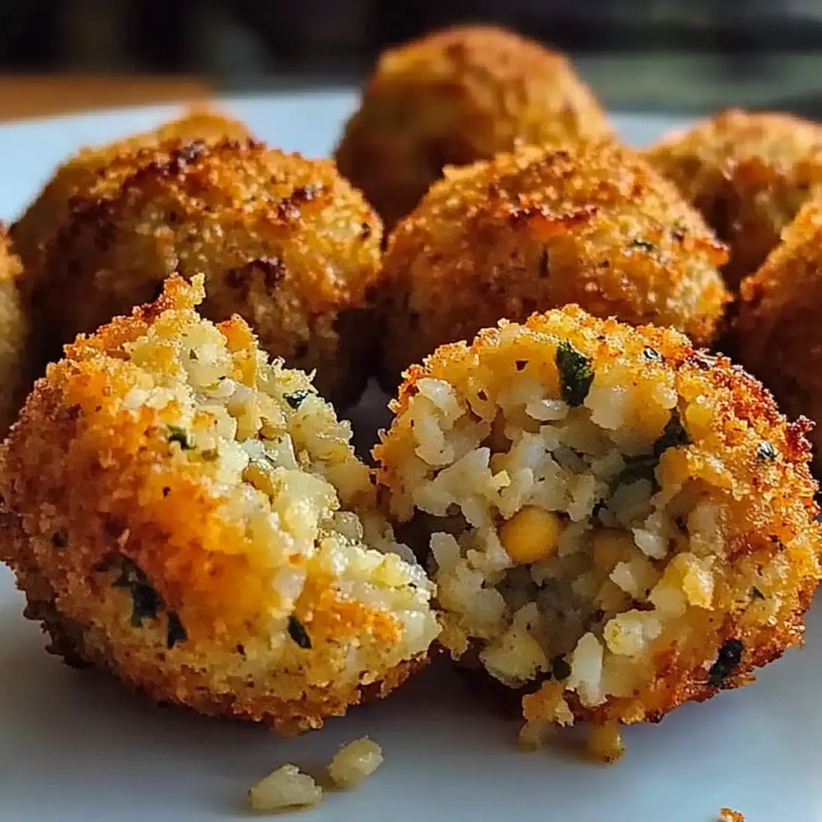 Baked Chickpea and Rice Balls