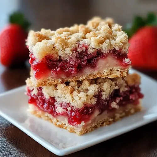 Strawberry Shortcake Streusel Bars