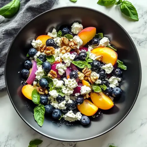 Blueberry Peach Feta Salad