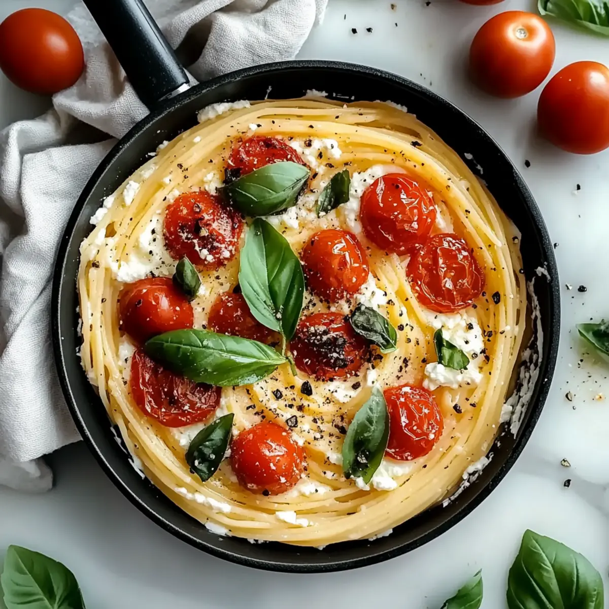 Roasted Tomato and Garlic Ricotta Pasta