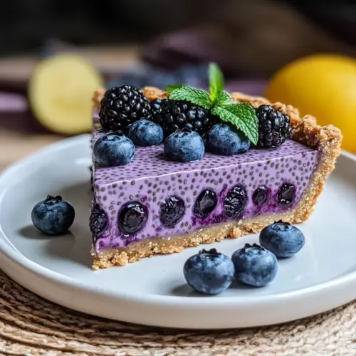 No-Bake Blueberry Chia Seed Pie