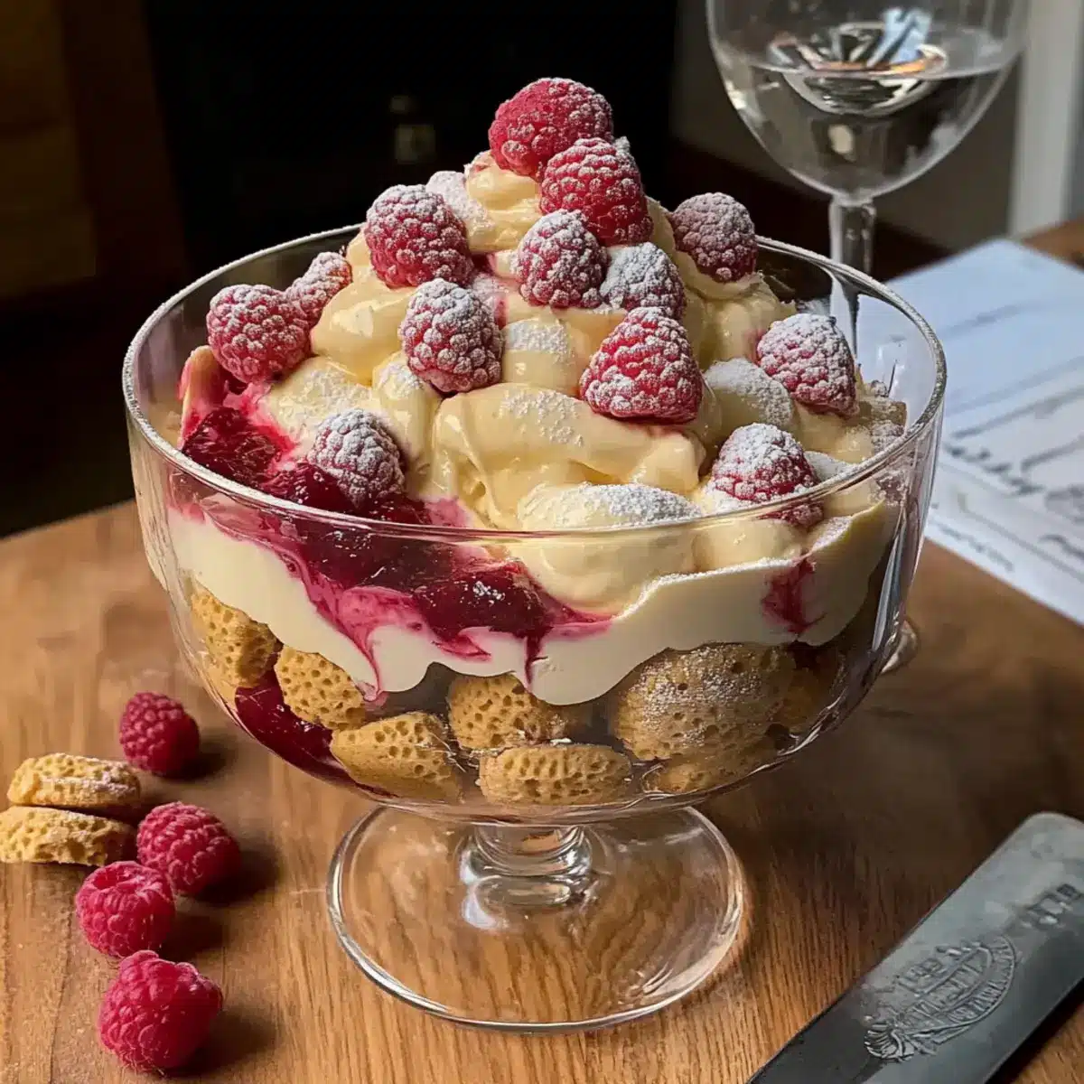 Rhubarb Custard Trifle