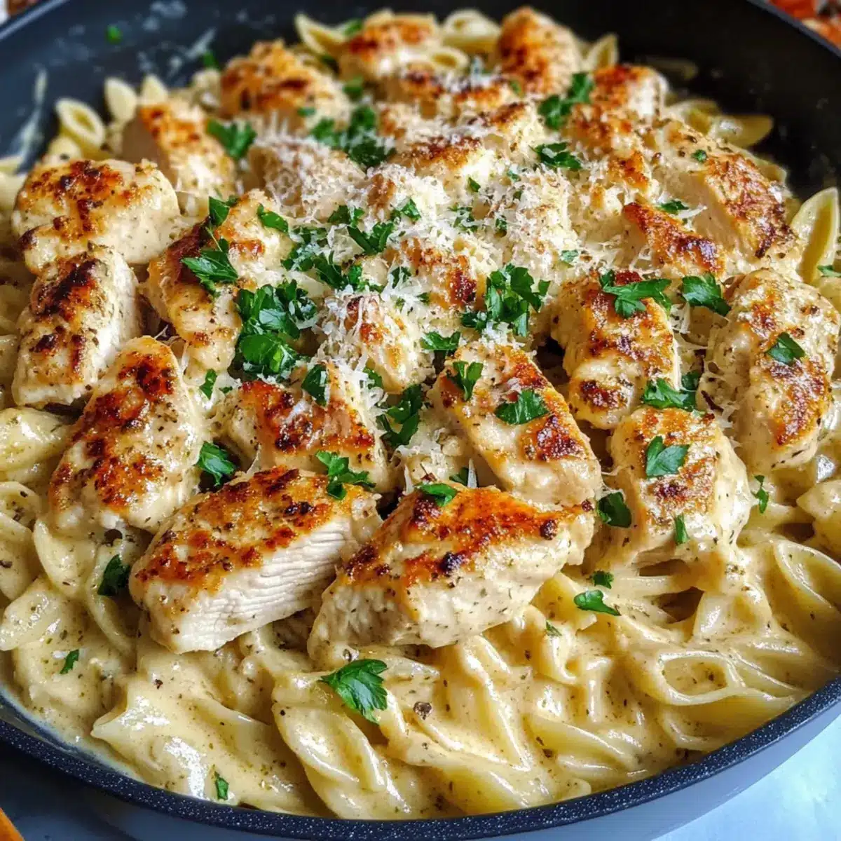Creamy Chicken Garlic Parmesan Pasta