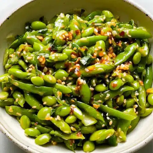 Chili Crisp Snap Pea Salad
