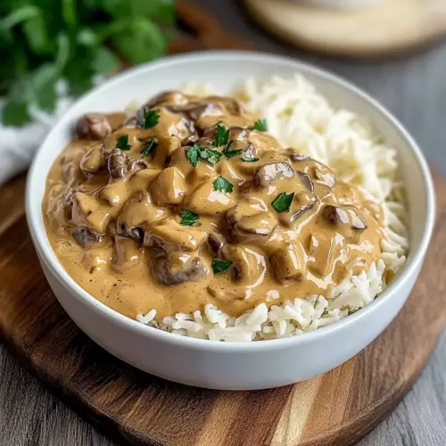 Mushroom and Seitan Stroganoff