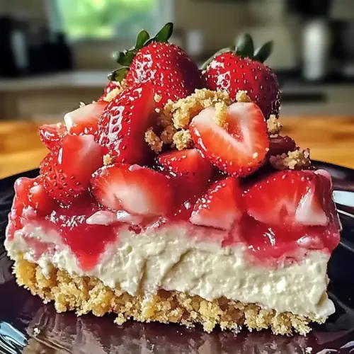 Easter Strawberry Cheesecake Dump Cake