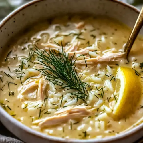 Mediterranean Lemon Chicken Soup
