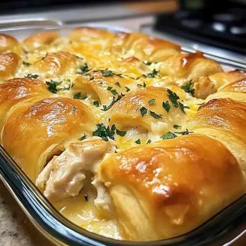 Cheesy Chicken Crescent Bake