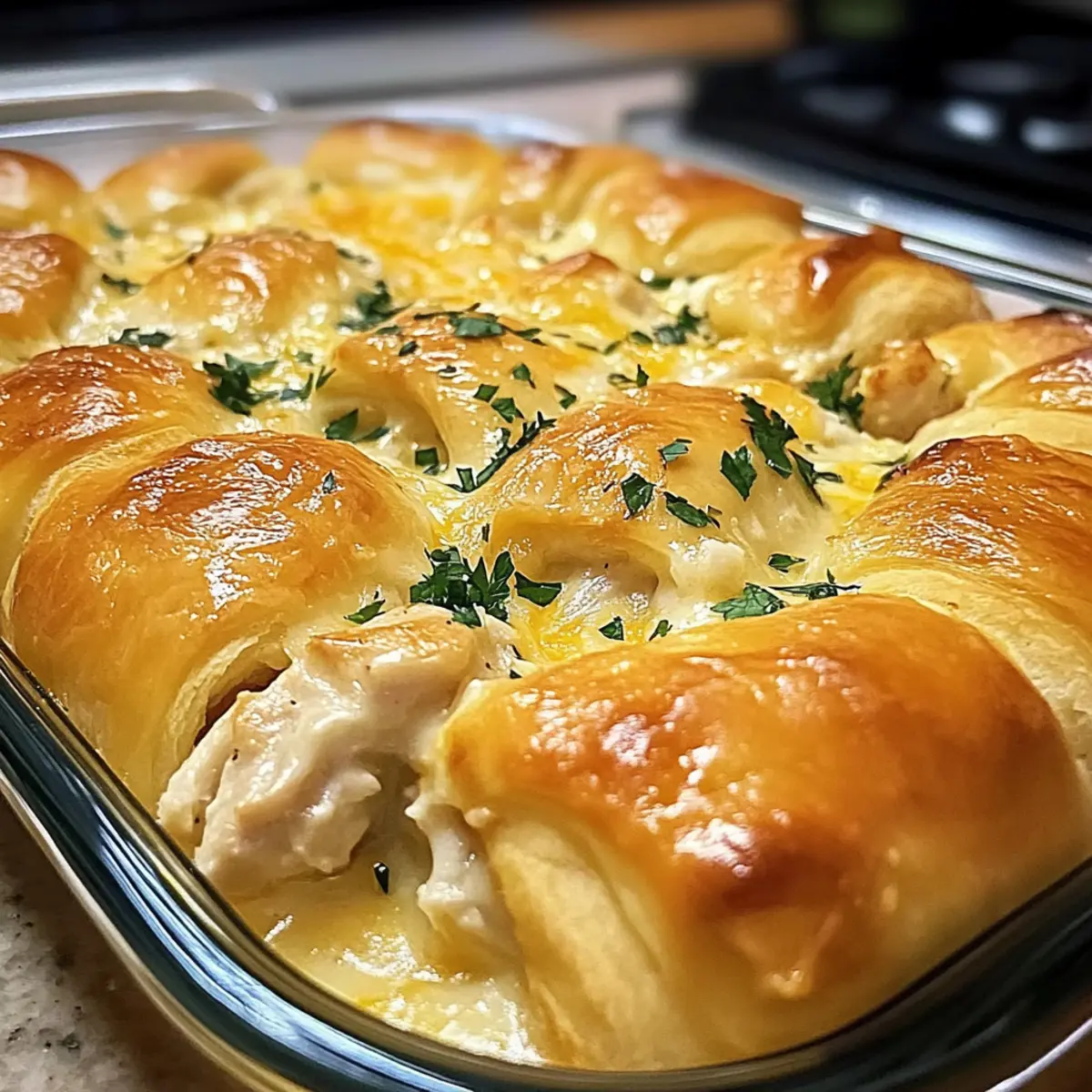 Cheesy Chicken Crescent Bake
