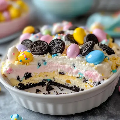 Easter Oreo Cookie Casserole