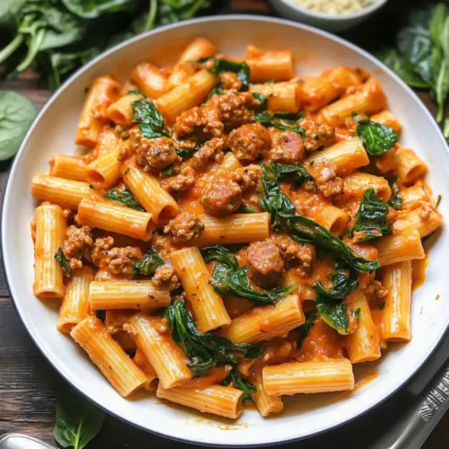 Creamy Sausage Rigatoni