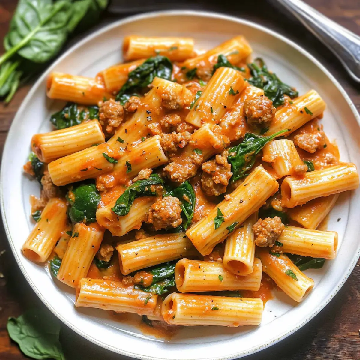 Creamy Sausage Rigatoni