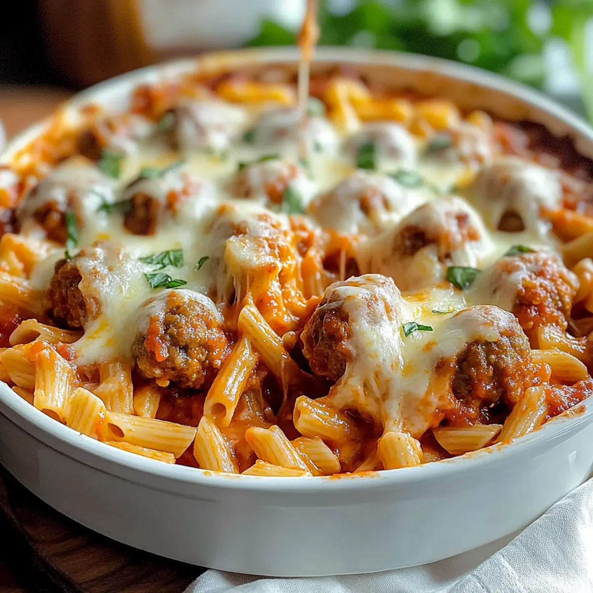 Dump and Bake Meatball Casserole