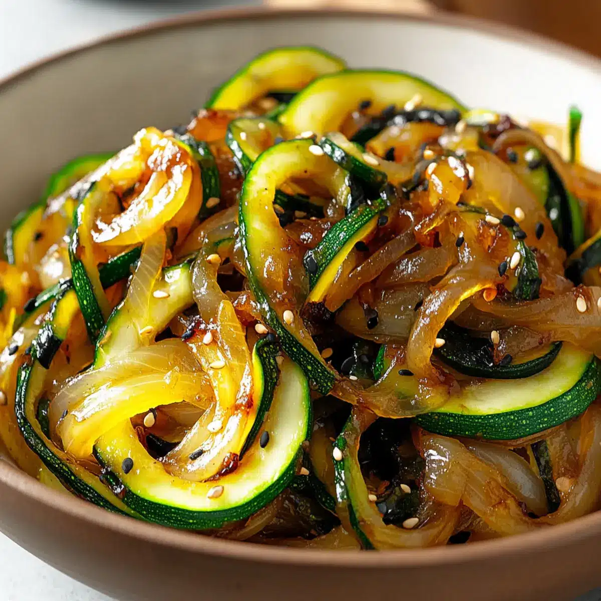 Japanese Zucchini & Onion Stir-Fry