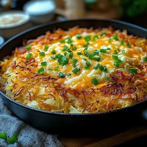 Irish Cheddar & Cabbage Hash Brown Skillet