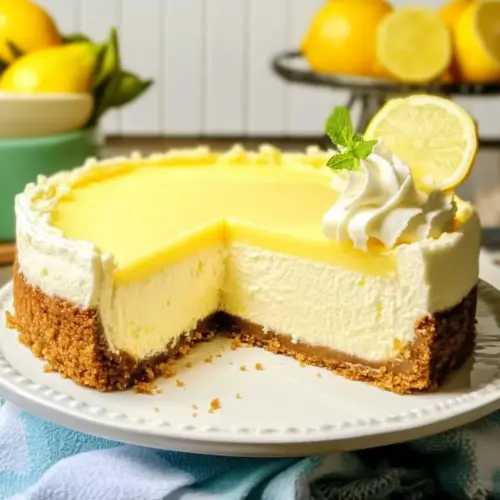 Baked Luscious Lemon Cheesecake