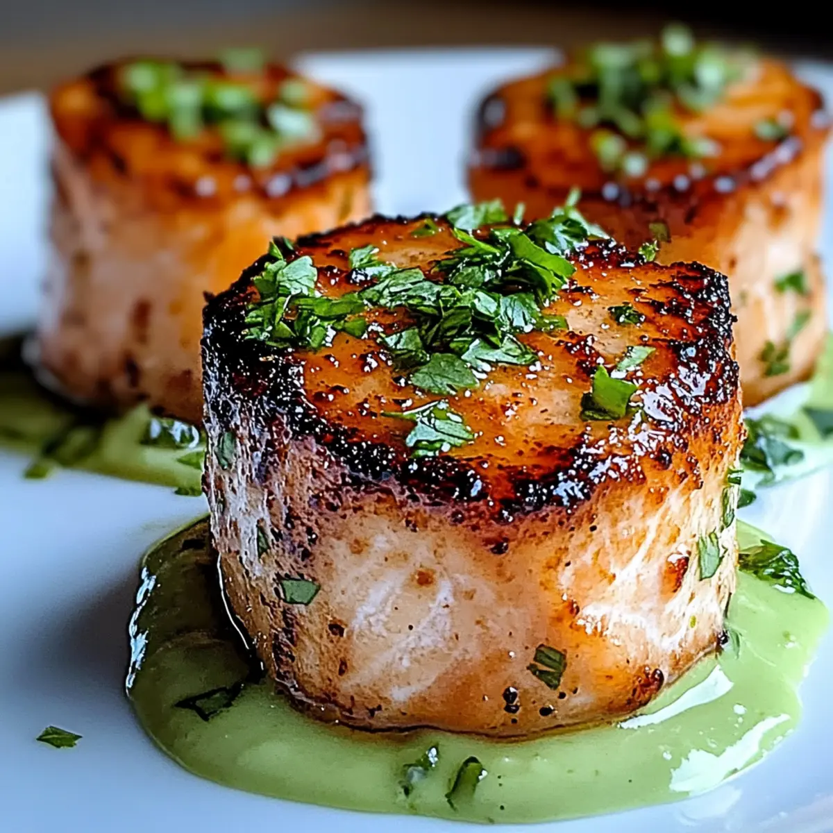 Salmon Balls Avocado Sauce