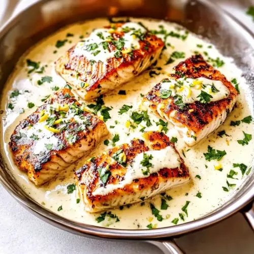Mahi Mahi Fish in Lemon Garlic Cream Sauce