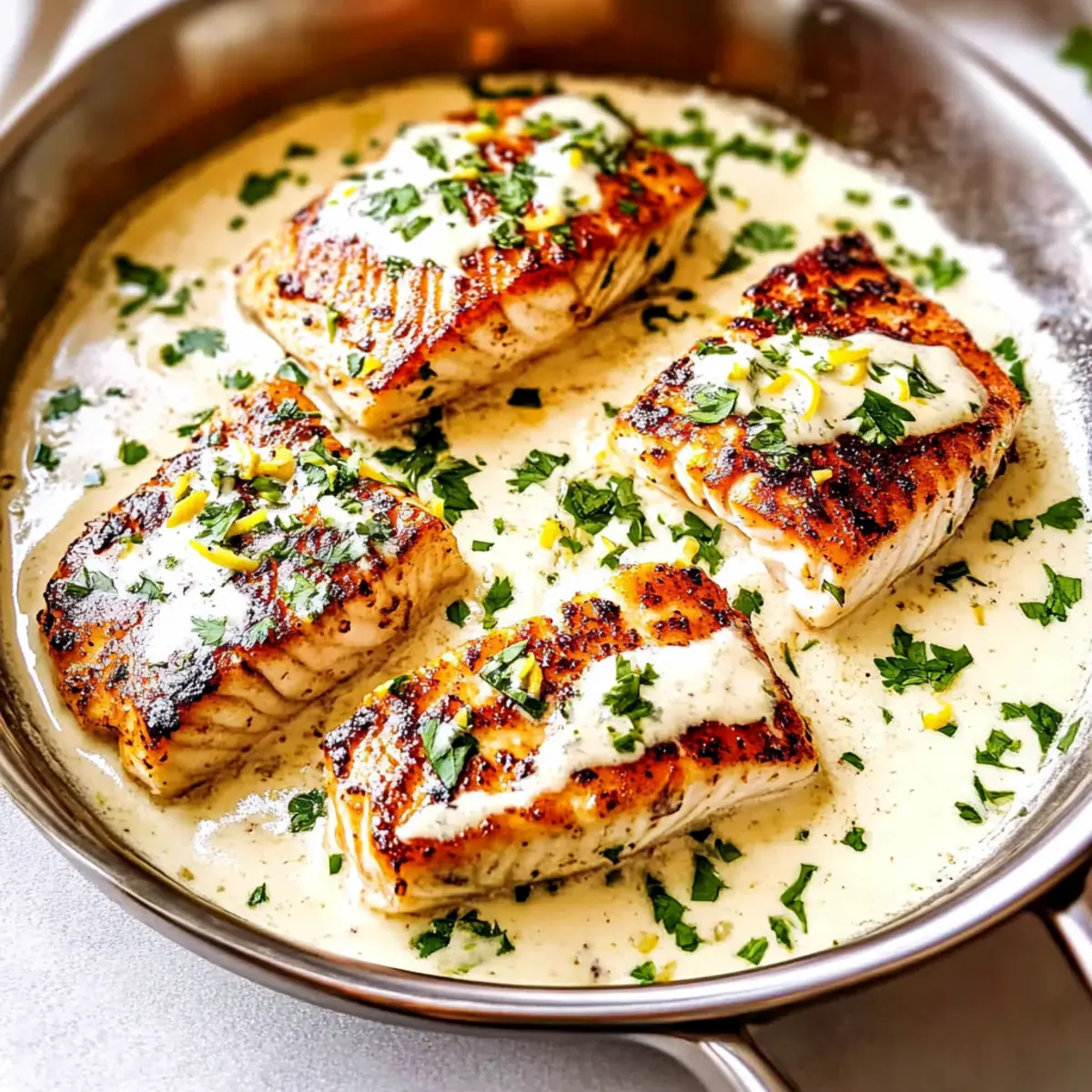 Mahi Mahi Fish in Lemon Garlic Cream Sauce