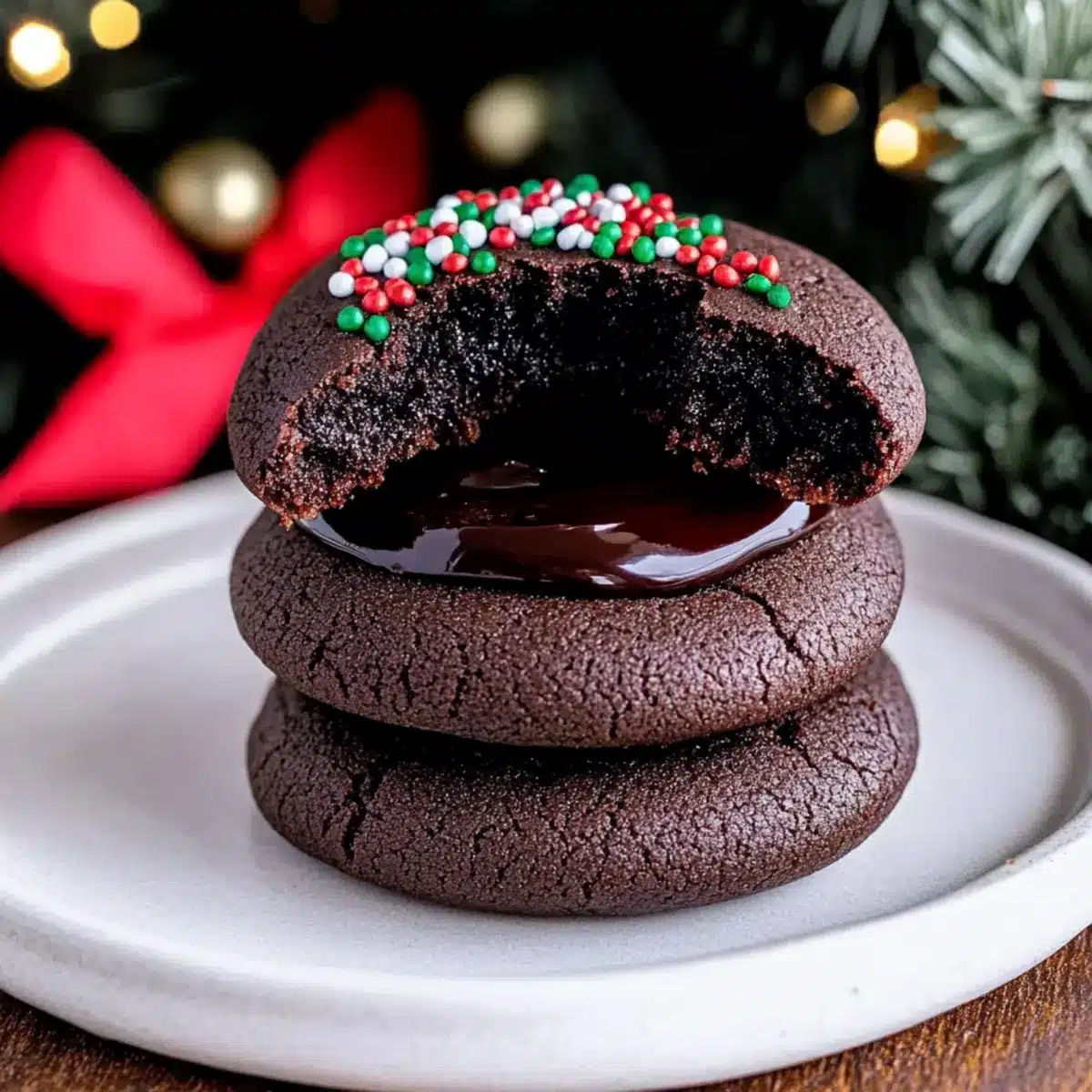 Chocolate Thumbprint Cookies