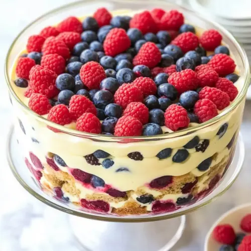 Red, White, & Blue Trifle