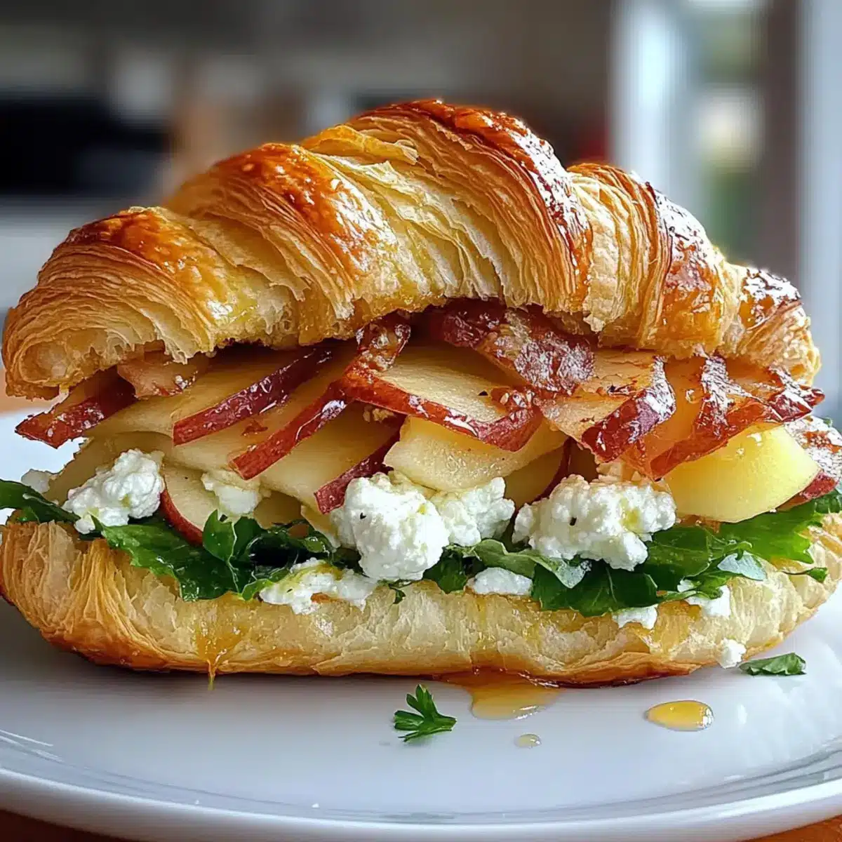 Apple & Goat Cheese Croissant Sandwich