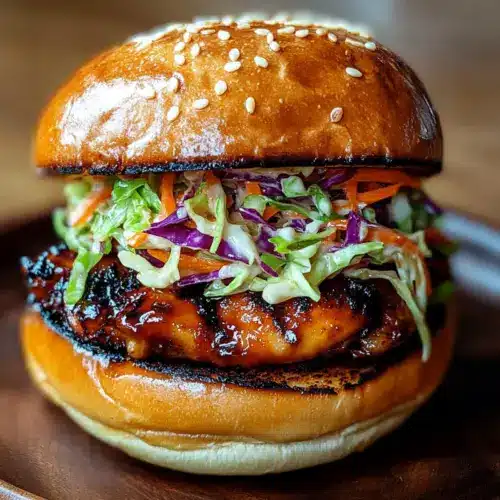 Korean BBQ Chicken Sandwich with Cabbage Slaw