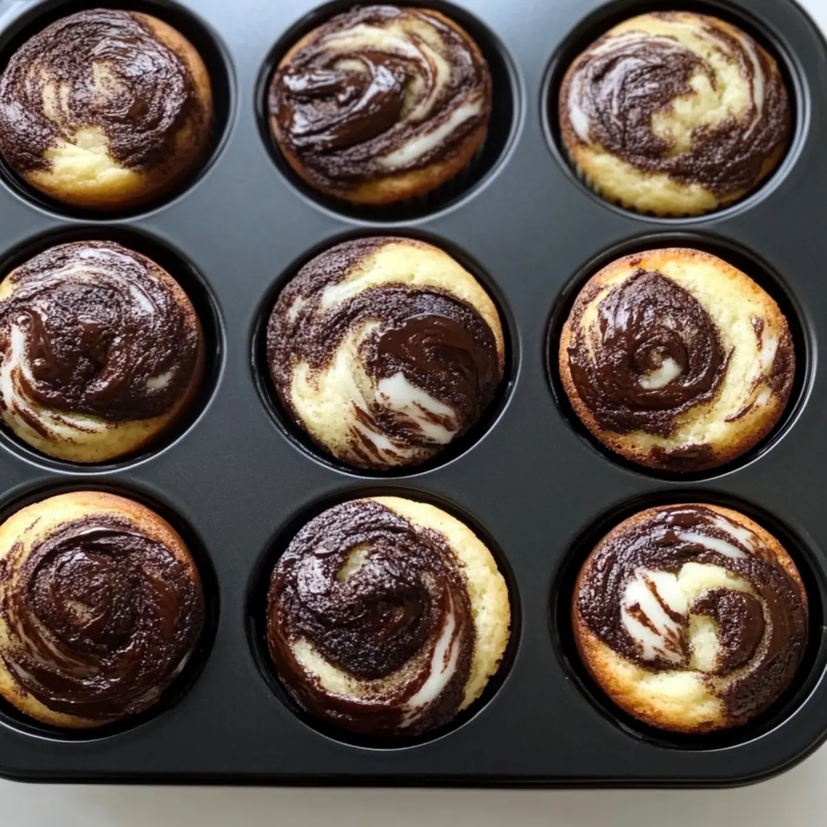 Chocolate Vanilla Swirl Muffins