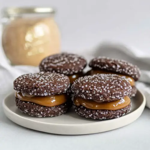 Caramel Chocolate Sandwich Cookies