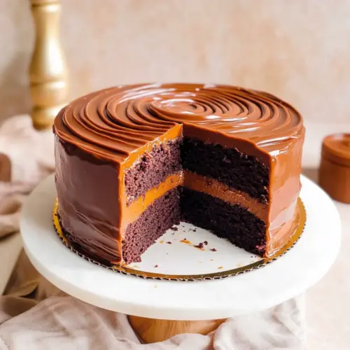 Salted Caramel Chocolate Fudge Cake