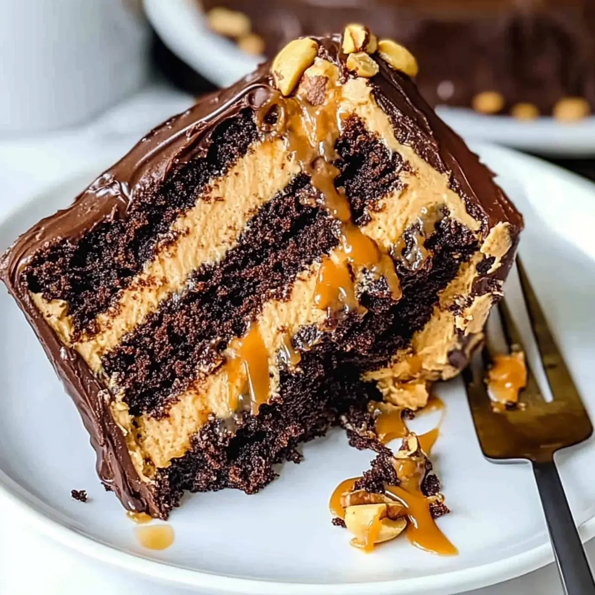 Chocolate Snickers Cake