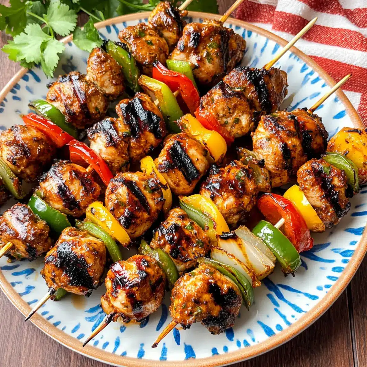 Mexican Barbecue Chicken Skewers