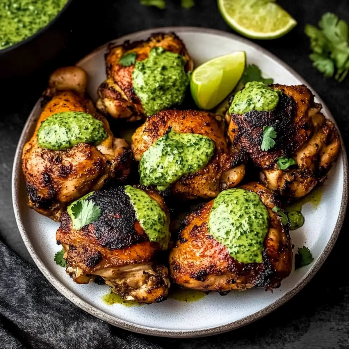 Peruvian Chicken with Green Sauce