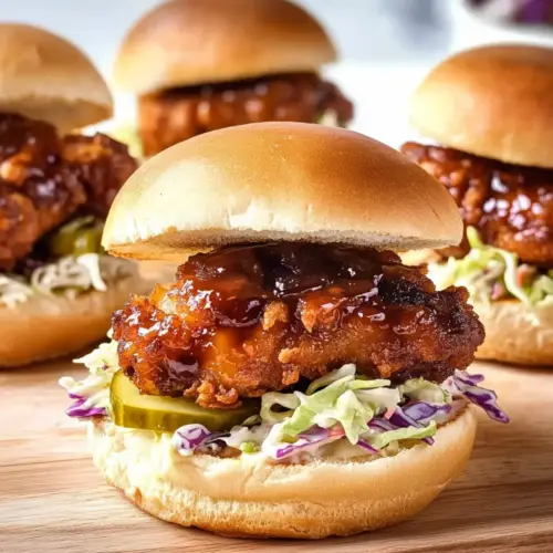 Nashville Hot Honey Chicken Slider Sandwiches