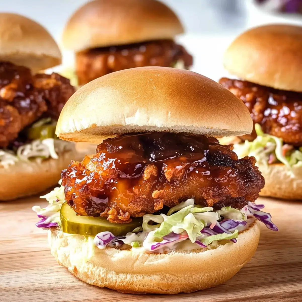 Nashville Hot Honey Chicken Slider Sandwiches