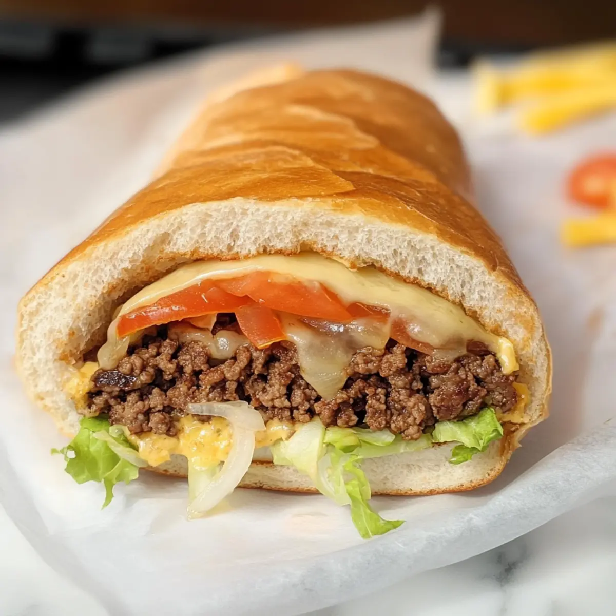 New York Chopped Cheese Sandwich