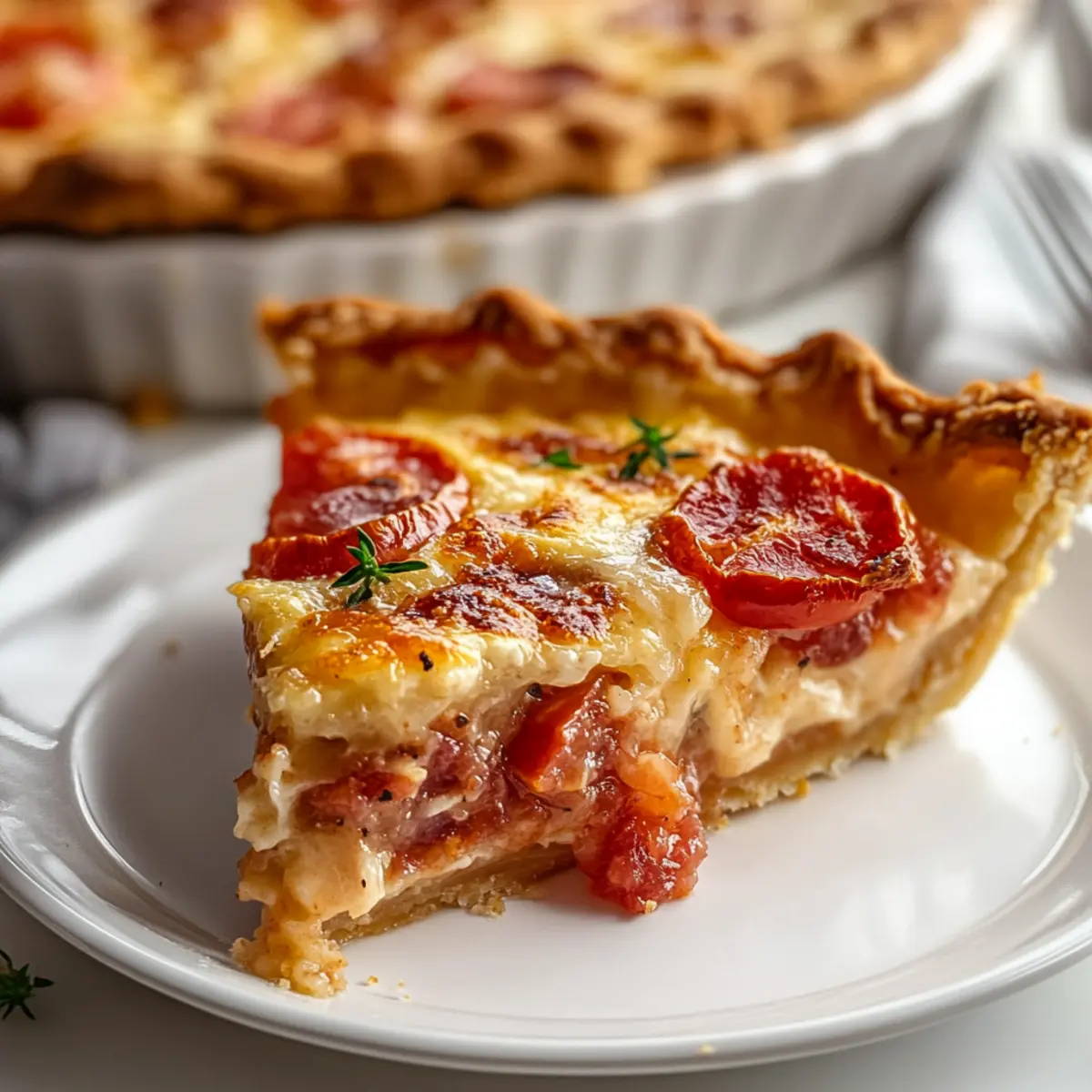 Bacon Onion Tomato Pie