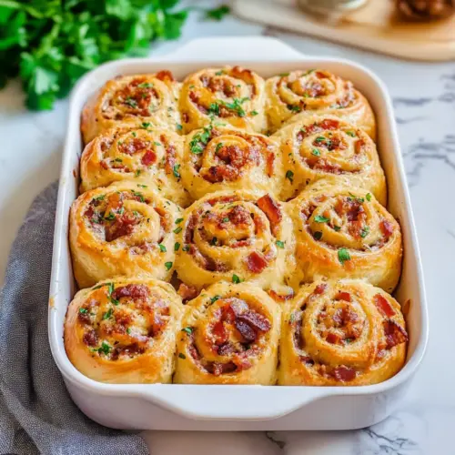 Bacon & Cheese Rolls with Garlic Butter