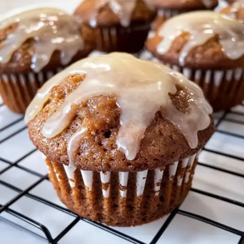 Glazed Gingerbread Muffins