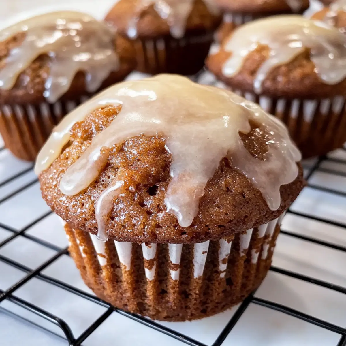 Glazed Gingerbread Muffins