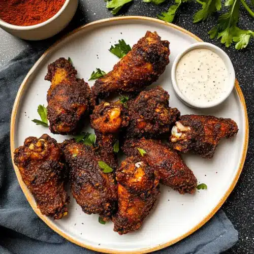 Crispy Cajun Dry Rub Chicken Wings