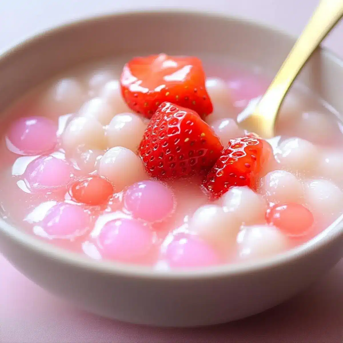 Strawberry Coconut Tapioca Dessert