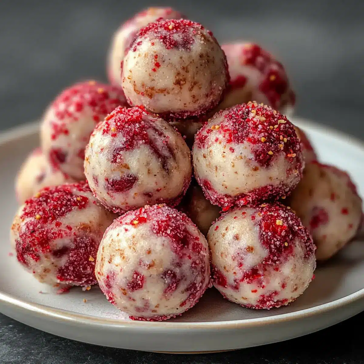 Strawberry Cheesecake Protein Balls