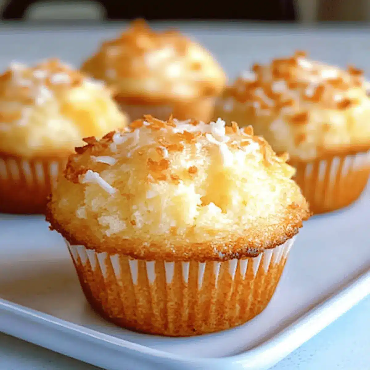 Coconut and Pineapple Cottage Cheese Muffins